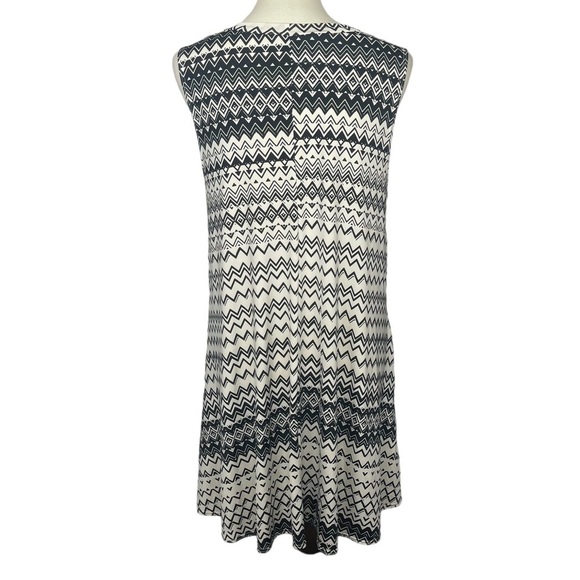 Swimsuits For All Dress Womens 18/20 Cream‎ Black Chevron Pattern Sleeveless - Picture 3 of 10